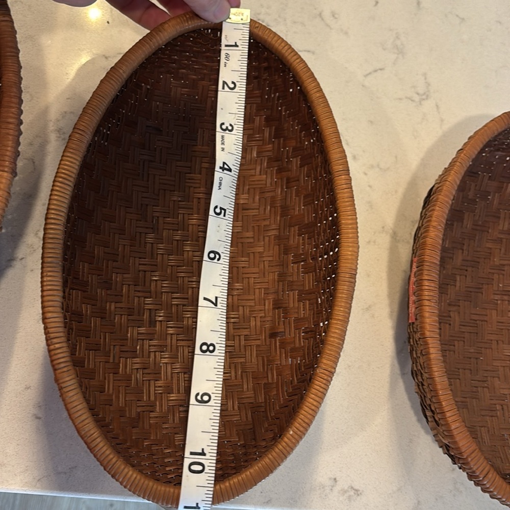 Stunning handwoven oval rattan baskets 4 different sizes - Picture 2 of 7